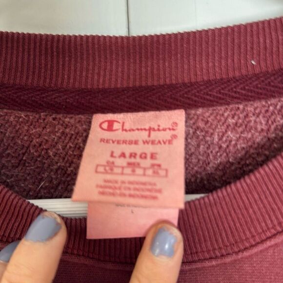 Guizo x Champion Revolve maroon oversized crewneck sweatshirt size Large - Picture 6 of 12